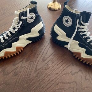 Converse Run Star Motion Hi Black White/Gum honey Unisex 11 Women-9.5 Men